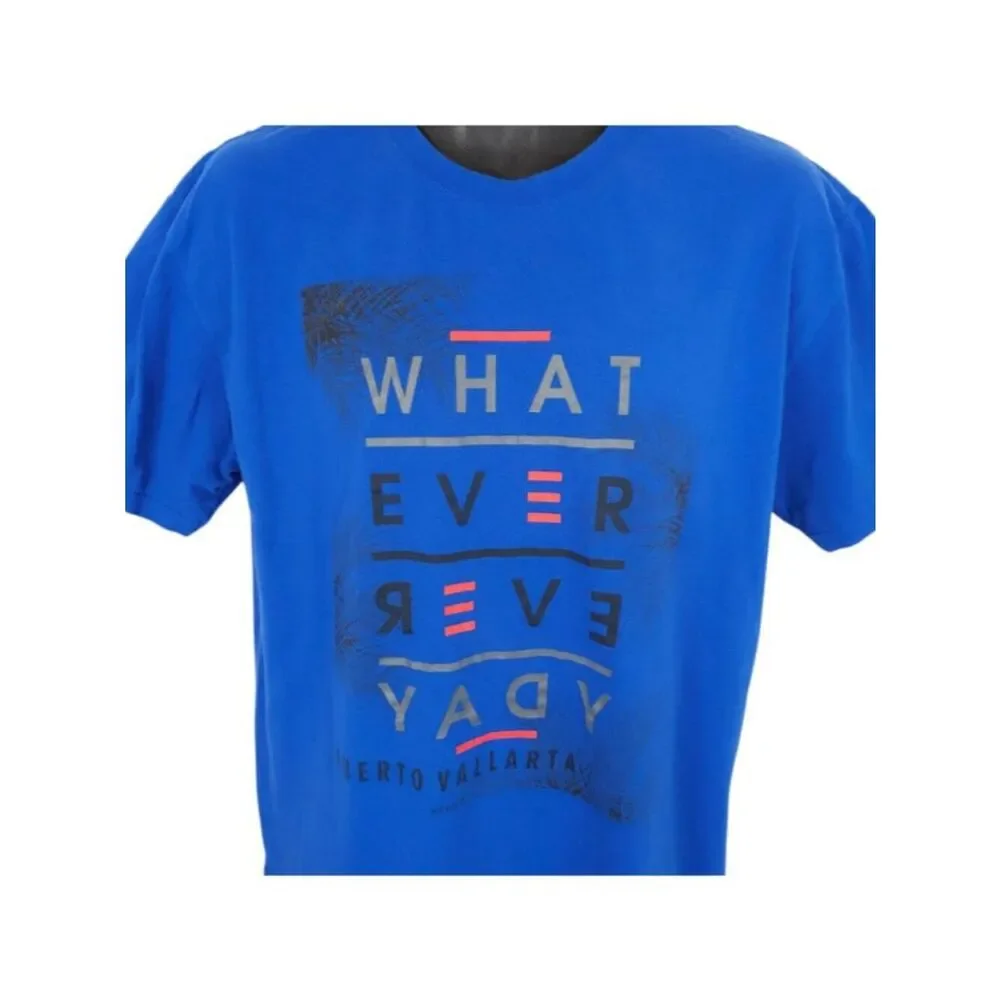 Puerto Vallarta T Shirt Mens Size Large Blue Mexico Travel Destination Tee